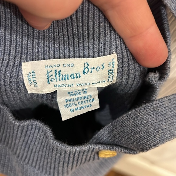 Feltman Brothers Knit Suspender Romper - Picture 4 of 5